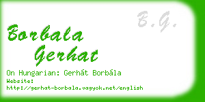 borbala gerhat business card