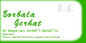 borbala gerhat business card
